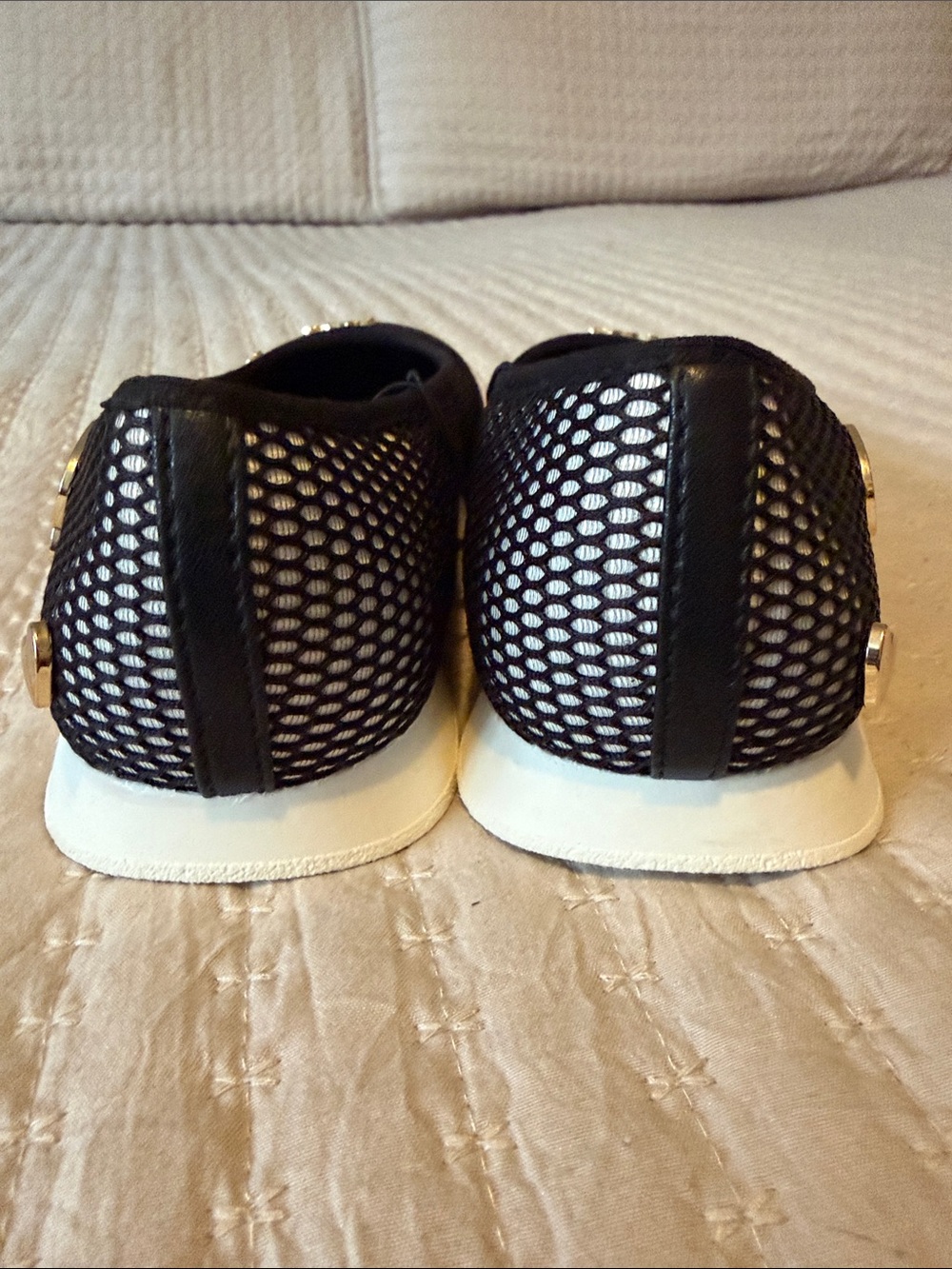 KARL LAGERFELD Paris Ballet Flats - Iconic Emblems Red/White/Gold NWOT 7.5 ❤️ - Picture 3 of 8